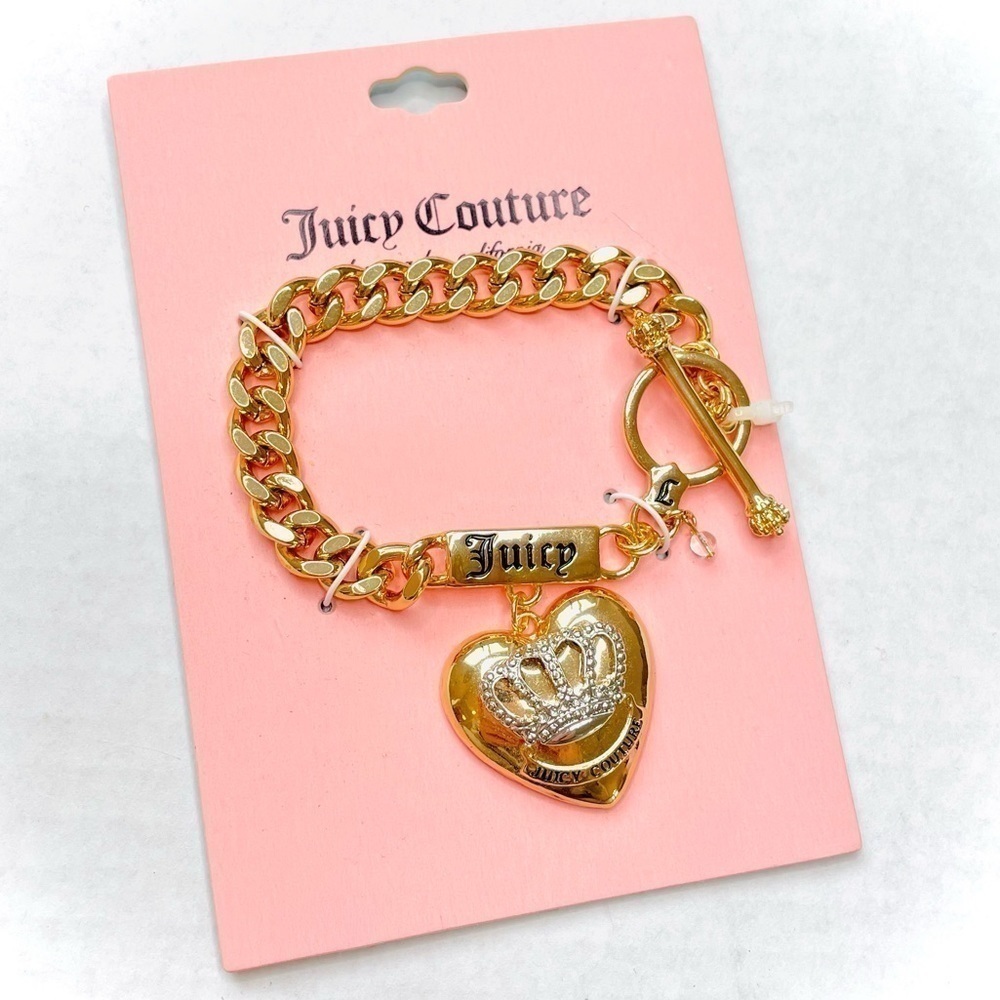 NWT Juicy Couture Gold Chain Crown Bracelet